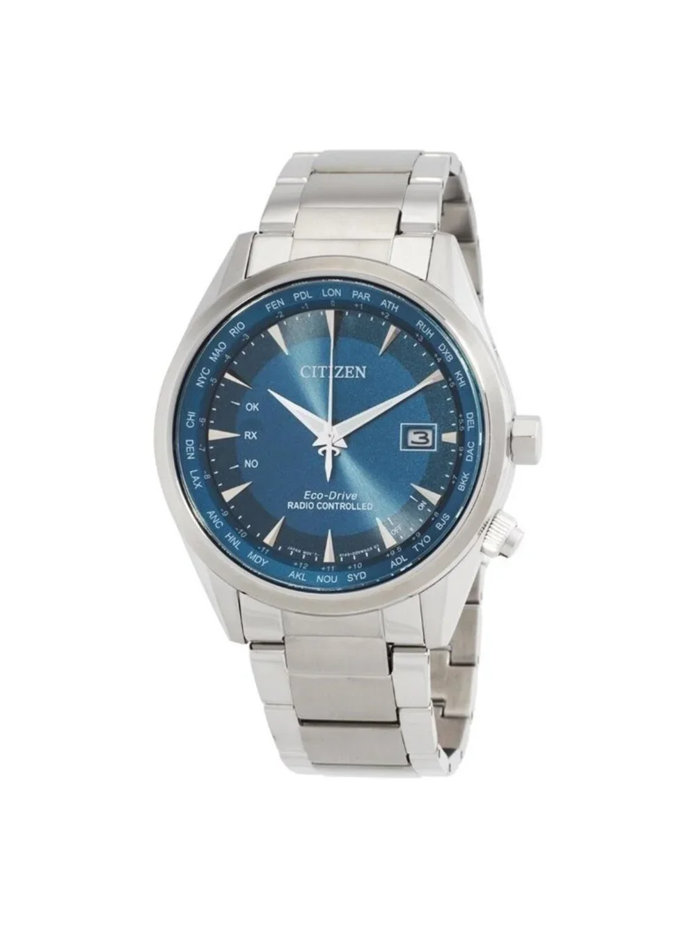 NWT Citizen Perpetual World Time GMT Eco-Drive Blue Dial Men's Watch